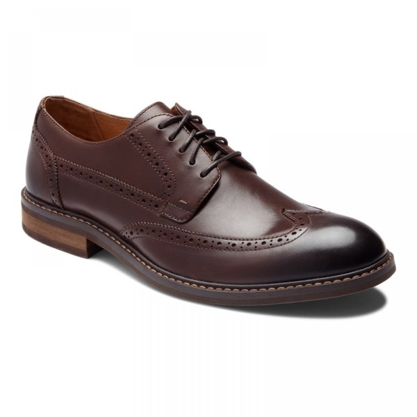 Vionic Dress Shoes Ireland - Bruno Oxford Brown - Mens Shoes On Sale | EKOZC-1750